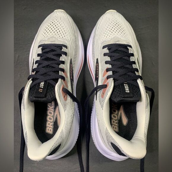 Brooks Womens Ghost 17 Gray Black Running Walking Sneakers Shoe Size 8.5 - Picture 6 of 11